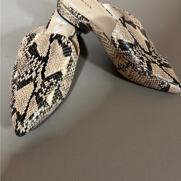 Cole Haan Women's Snakeskin Mules - Black and Cream - Picture 5 of 6